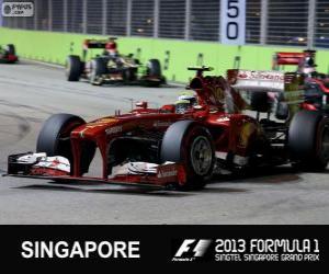 yapboz Felipe Massa - Ferrari - Singapur, 2013